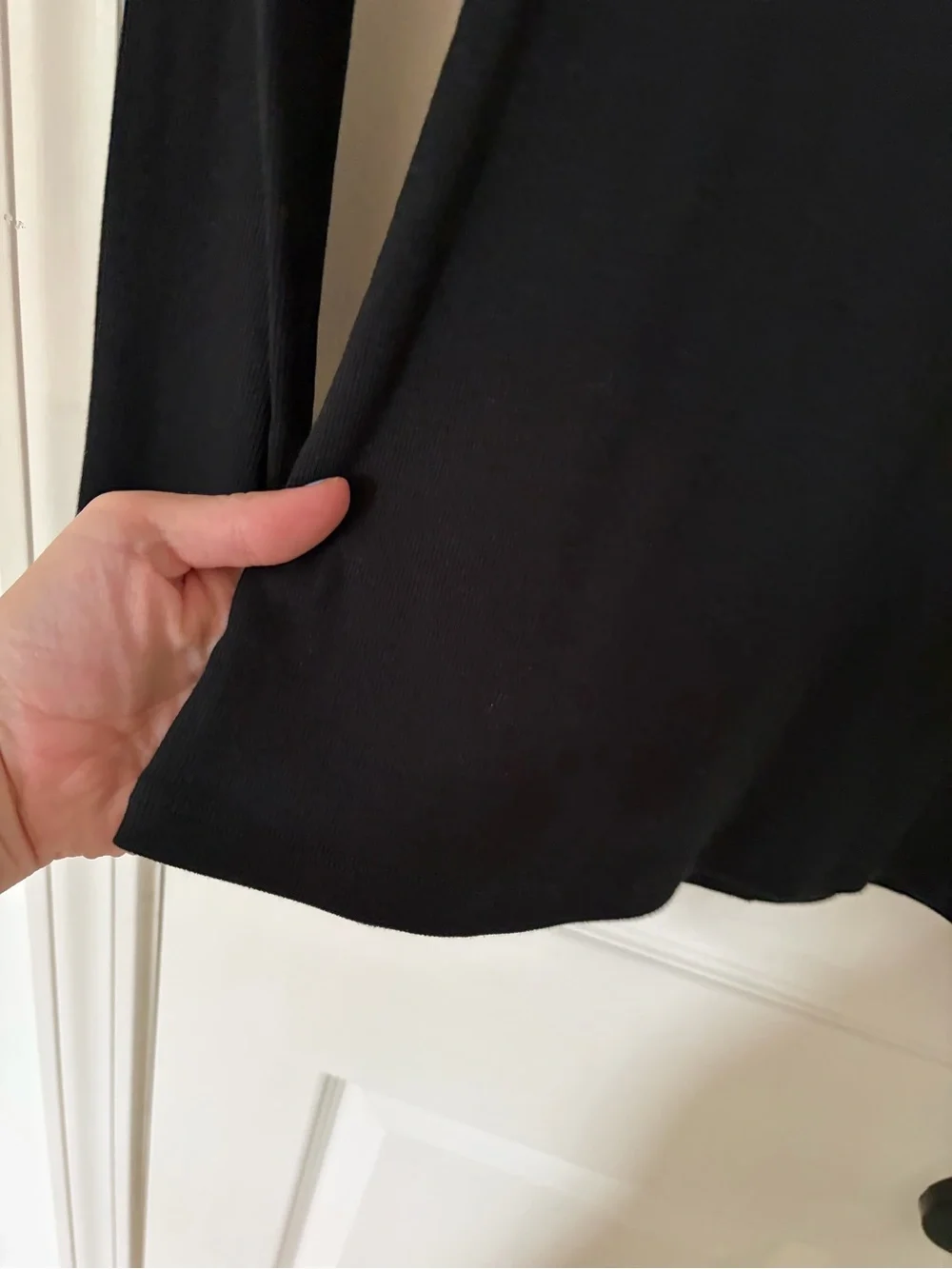 a new day Black Long Sleeve Ribbed Top turtle neck medium new with tags - Picture 2 of 6